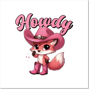 Howdy Foxy Lady Cowgirl Posters and Art